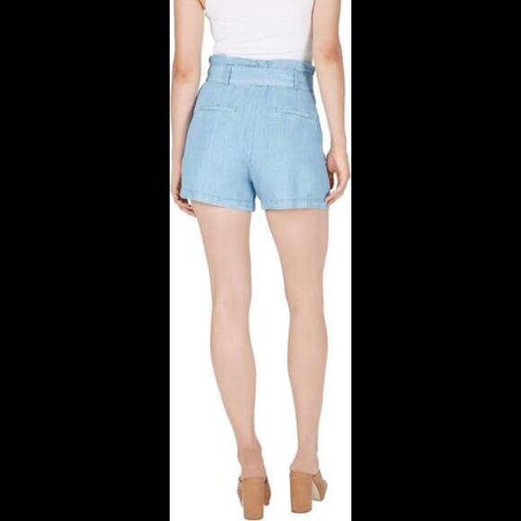 Numero Women's Paper Bag Draped Tencel Denim Shorts Size Medium - Picture 4 of 4